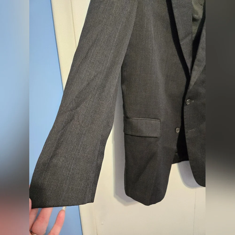 Botany 500 Couture Gray Blazer Sport Coat 44L Wool Made in USA Mens - Picture 2 of 10